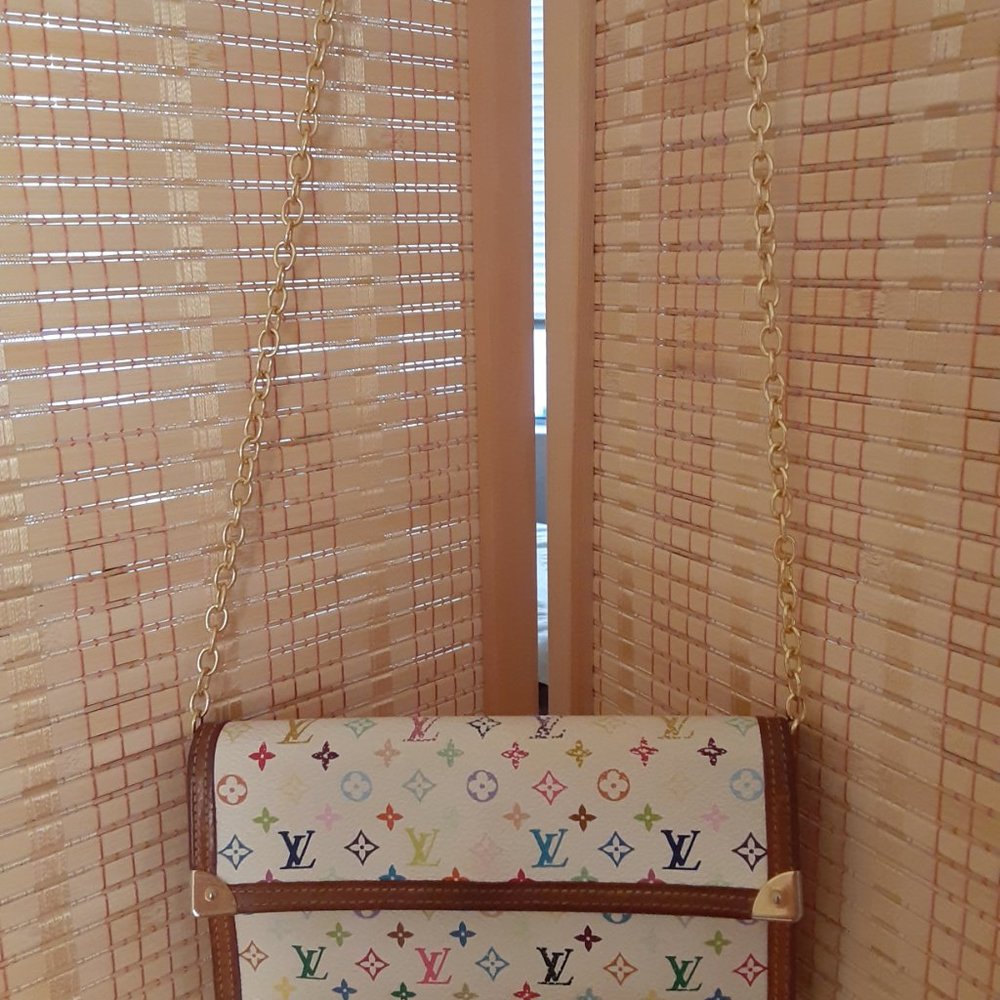 Crossbody Multicolor Monogram Checkbook Clutch Wallet French Purse Apple Samsung